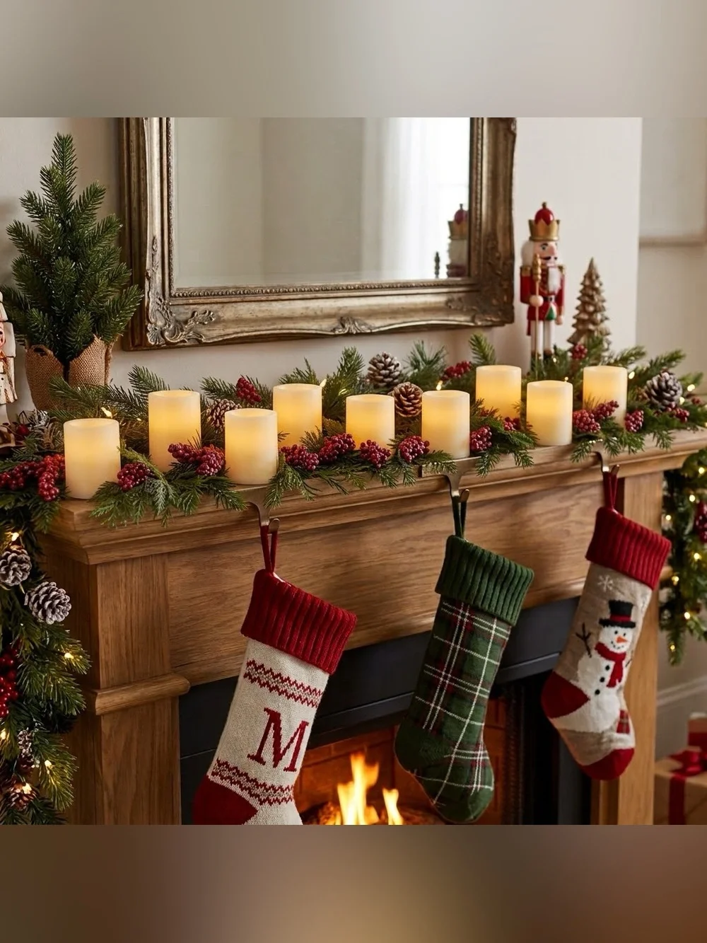Restoration Hardware Flameless Votive String Lights 9 Pillars Christmas Holiday